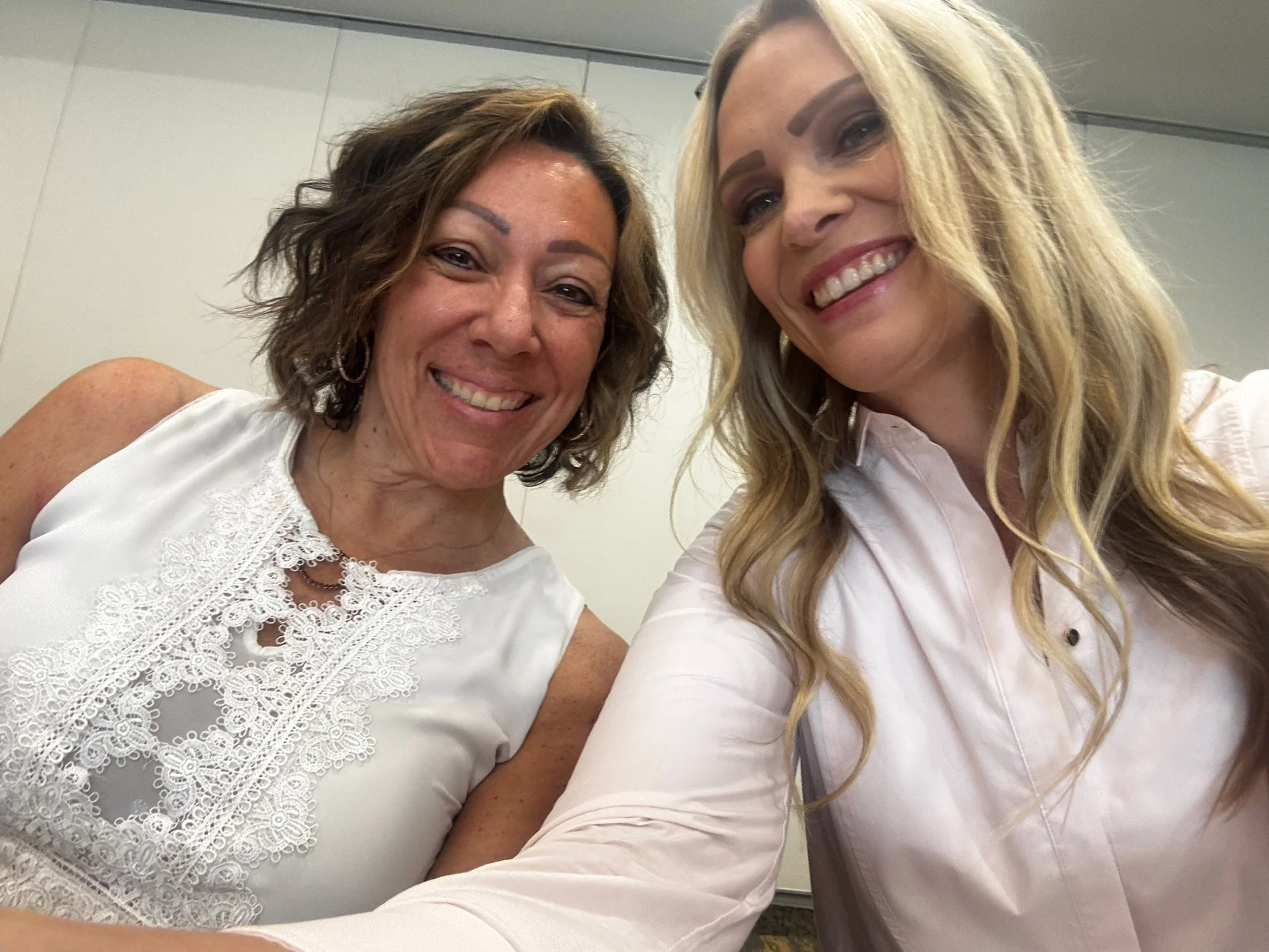 Jenn with Rachel Shaw at the workplace disability session in Devens, Massachusetts